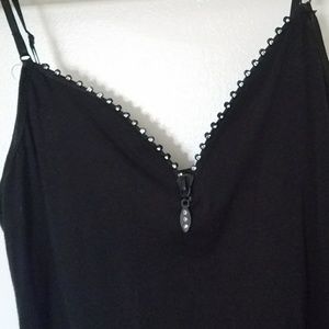 Black rhinestone tank top